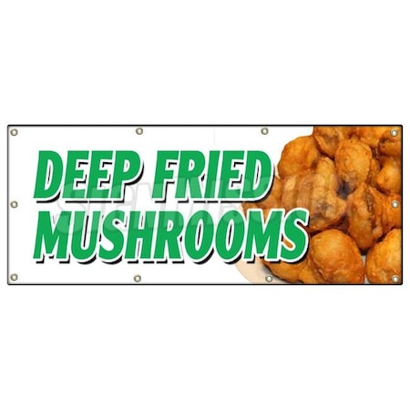 Signmission DEEP FRIED MUSHROOMS BANNER SIGN stuffed beer battered pickles snack B-96 Deep Fried Mushrooms
